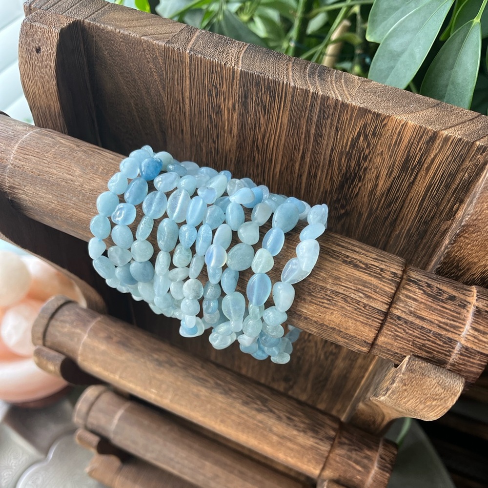 Aquamarine tumble bracelet - Picture 4 of 4